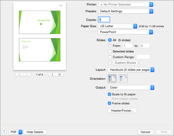 formt cell siz in powerpoint 2011 for mac