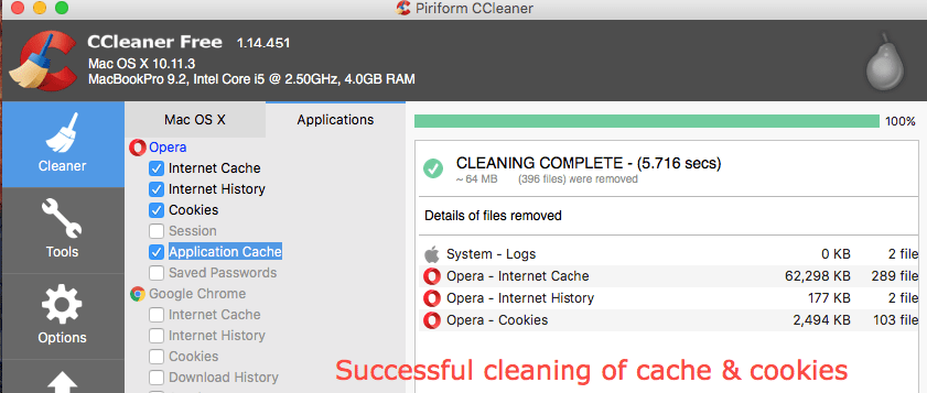 mac cache cleaner app free